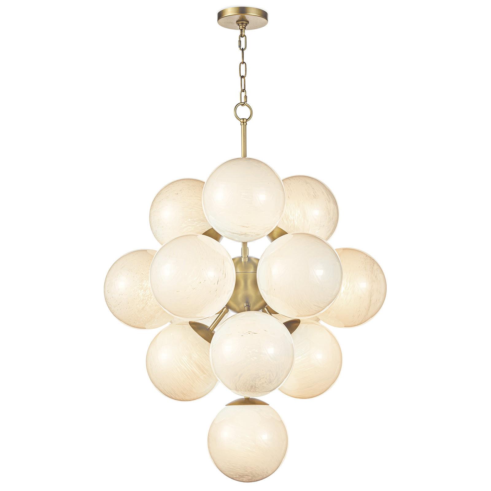 La Dame Chandelier Swirl Glass Natural Brass | Regina Andrew